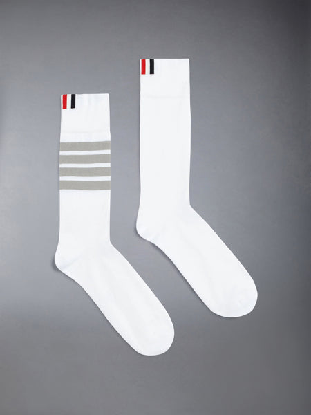 Lightweight Cotton 4-Bar Mid Calf Socks