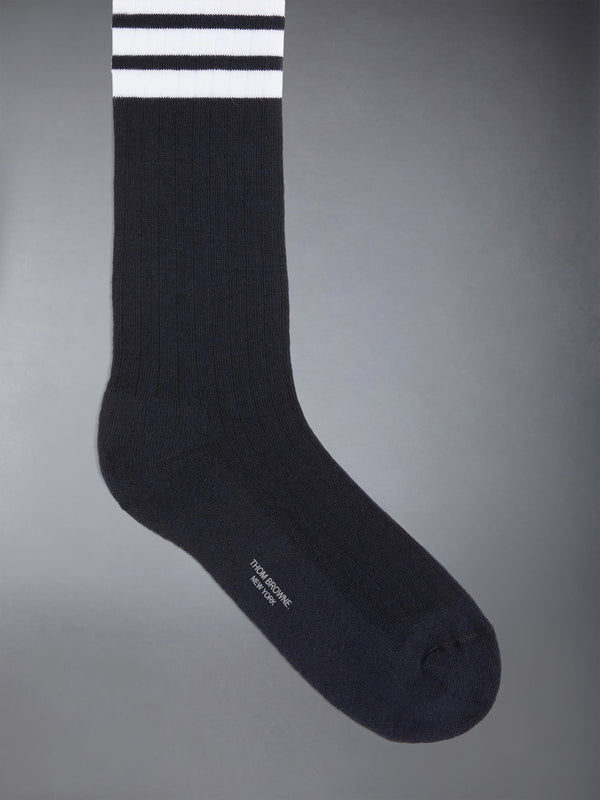 LIGHTWEIGHT COTTON 4-BAR ATHLETIC MID CALF SOCKS - image 2