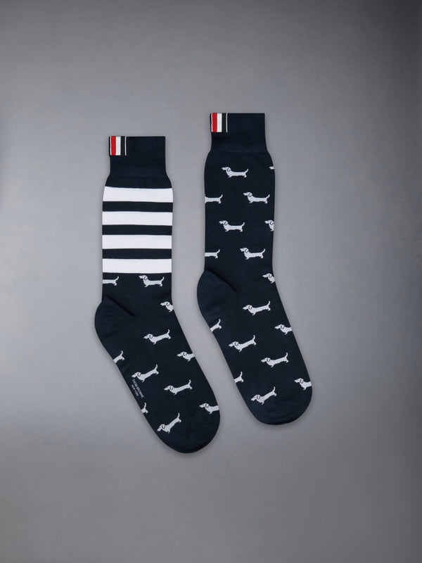 COTTON 4-BAR HECTOR MID CALF SOCKS - featured image