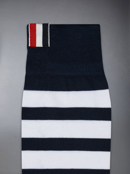 COTTON 4-BAR HECTOR MID CALF SOCKS NAVY