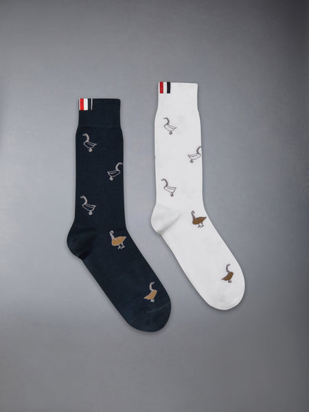 FUNMIX GEESE JACQUARD MID CALF SOCKS
