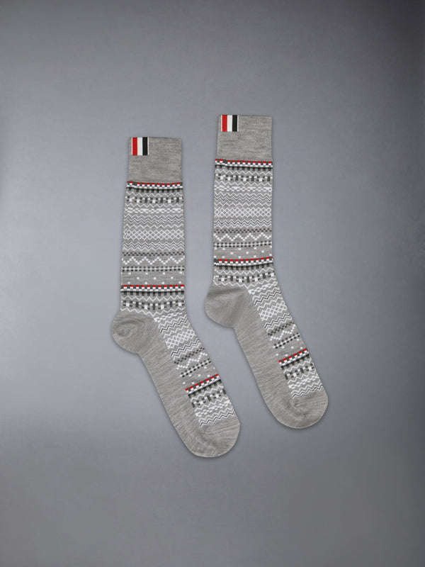 FAIRISLE JACQUARD MERINO WOOL SOCKS - featured image