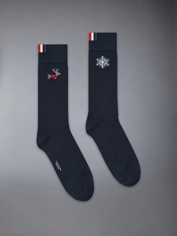 MERINO WOOL REINDEER MID CALF SOCKS - featured image