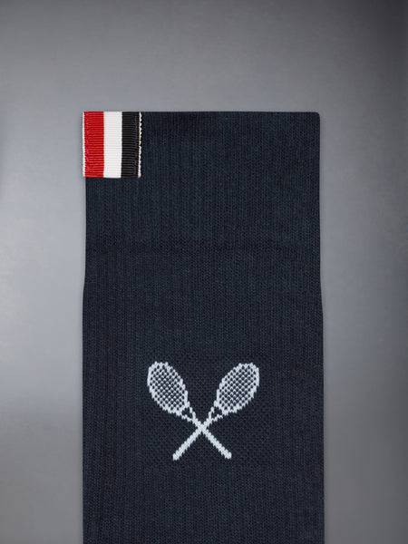 TENNIS RACQUET ATHLETIC SOCKS NAVY