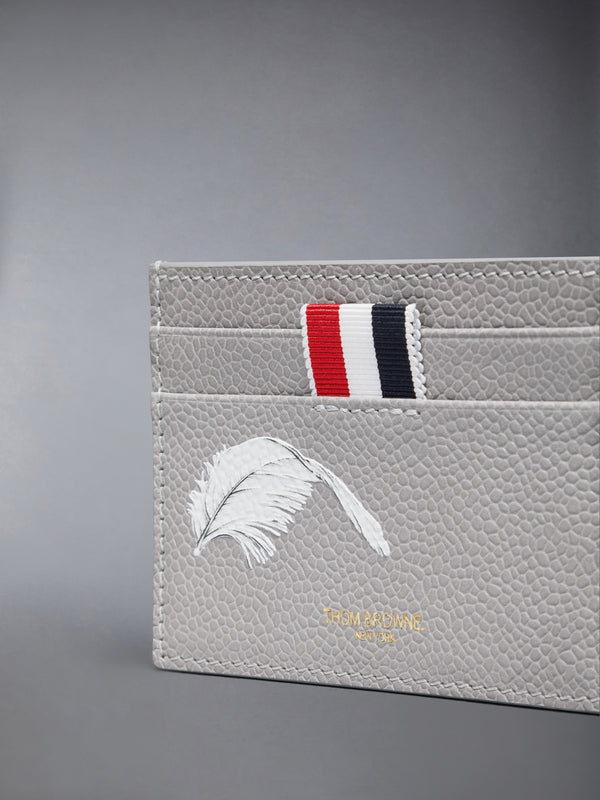 FEATHER PRINT PEBBLE GRAIN SINGLE CARD HOLDER - image 4