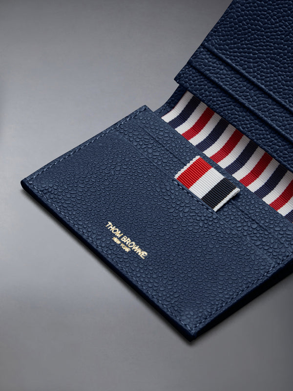 PEBBLE GRAIN LEATHER DOUBLE CARD HOLDER