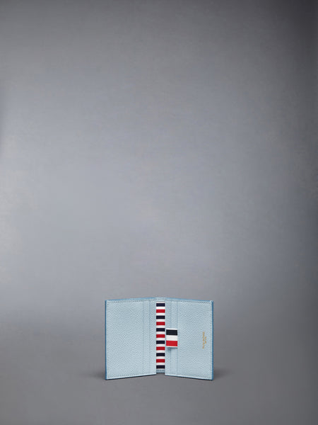 FEATHER PRINT PEBBLE GRAIN DOUBLE CARD HOLDER
