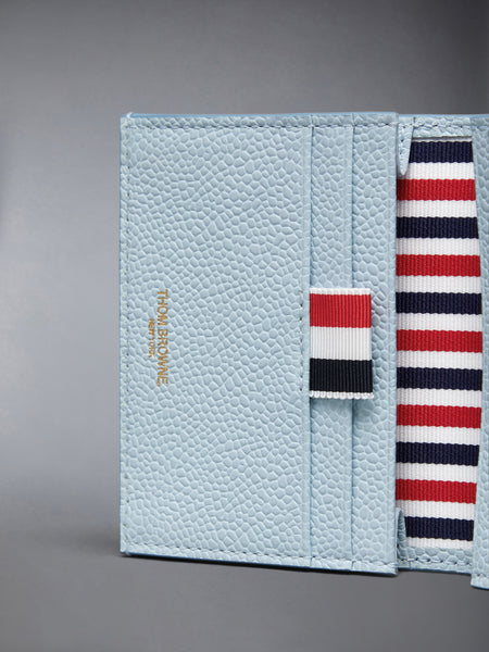 FEATHER PRINT PEBBLE GRAIN DOUBLE CARD HOLDER