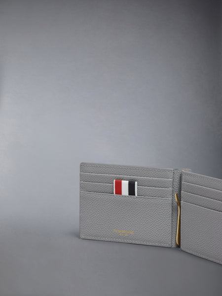 ペブルグレイン クリップ付き ウォレット ライト グレー