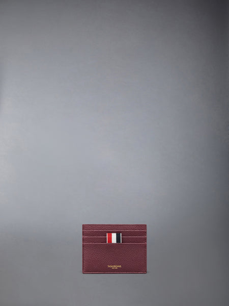 SOFT PEBBLE GRAIN NOTE COMPARTMENT CARD HOLDER DK BURGUNDY