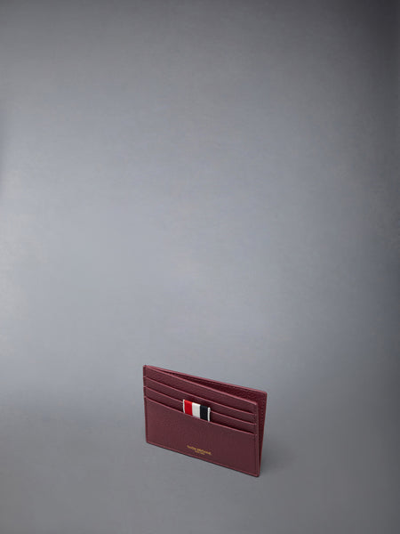 SOFT PEBBLE GRAIN NOTE COMPARTMENT CARD HOLDER DK BURGUNDY
