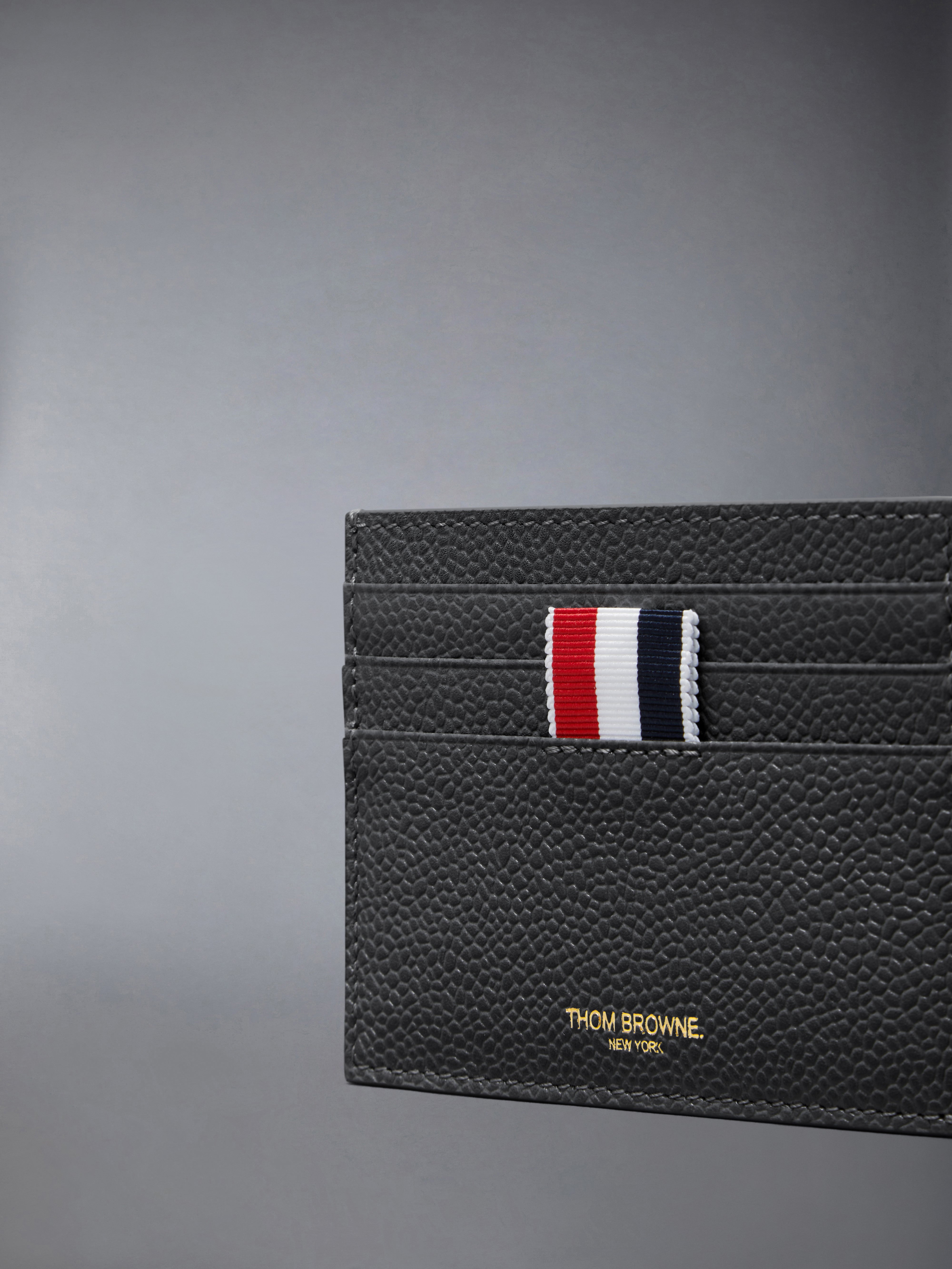 Pebble Grain Note Compartment Card Holder | Thom Browne