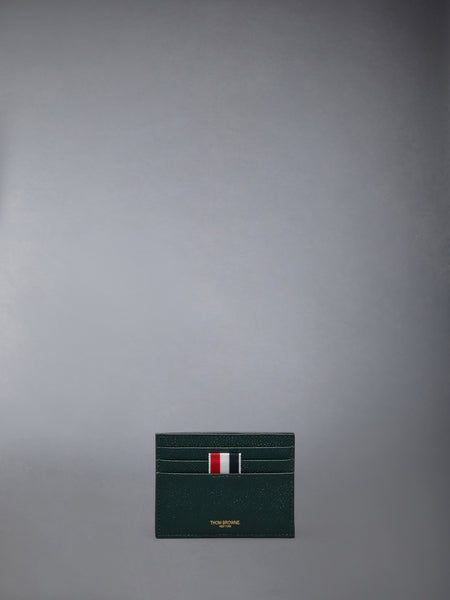 PEBBLE GRAIN NOTE COMPARTMENT CARD HOLDER DK GREEN