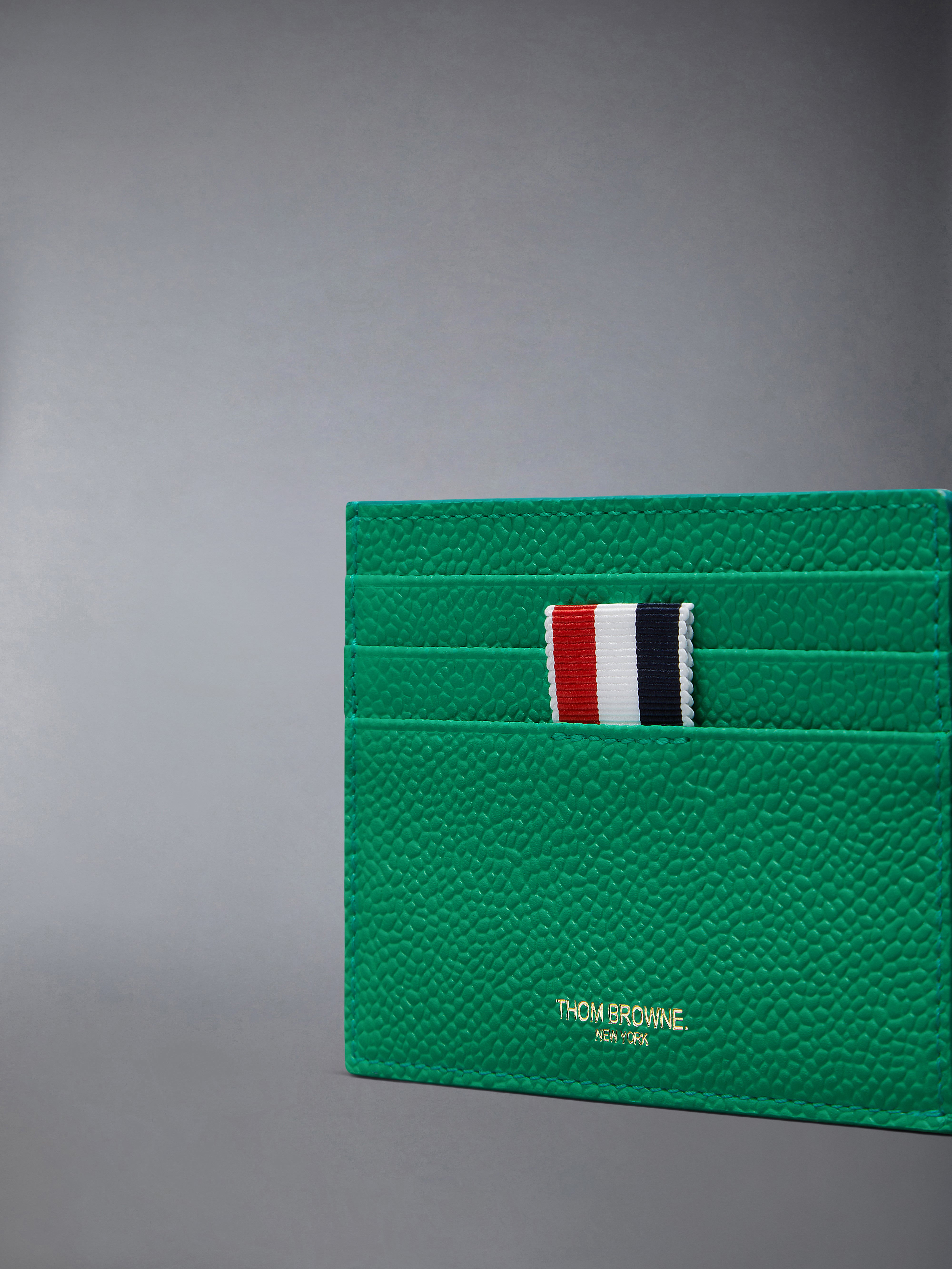 Pebble Grain Note Compartment Card Holder | Thom Browne