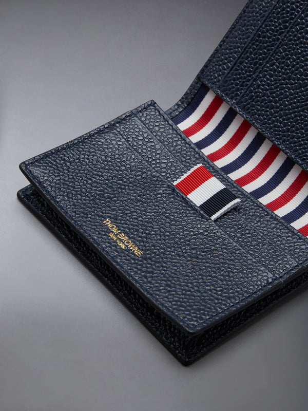 Double Card Holder W/ Open Pocket in Pebble Grain Leather - image 4