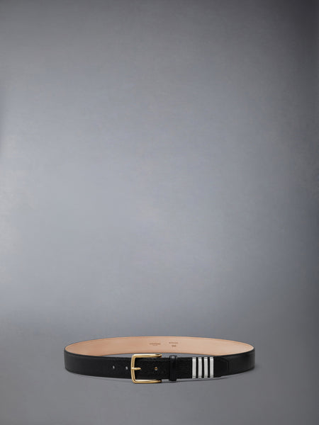 PEBBLE GRAIN 4-BAR LOOP BELT BLACK