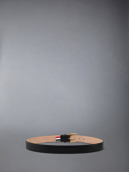 PEBBLE GRAIN 4-BAR LOOP BELT BLACK