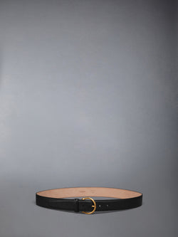 PEBBLE GRAIN ROUND BUCKLE BELT
