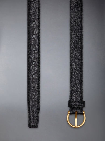 PEBBLE GRAIN ROUND BUCKLE BELT