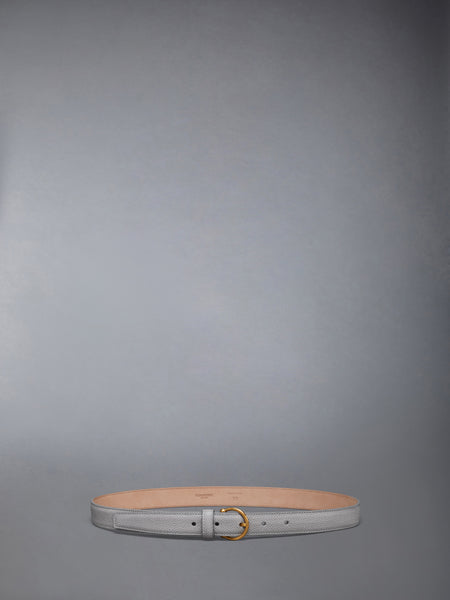 PEBBLE GRAIN ROUND BUCKLE BELT