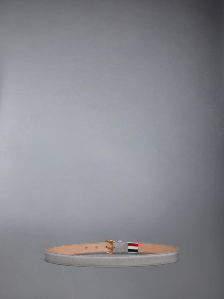 PEBBLE GRAIN ROUND BUCKLE BELT