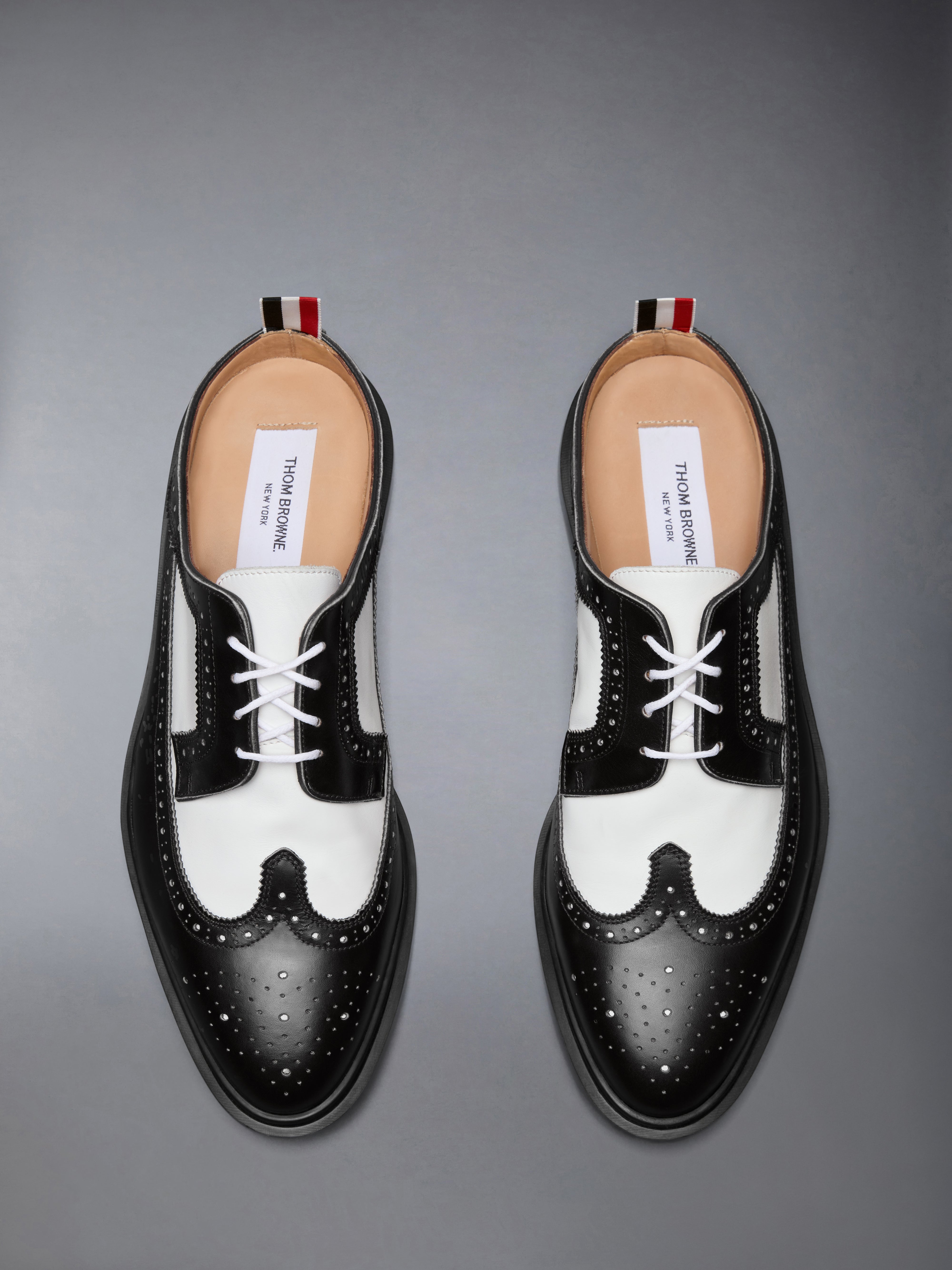 Box Calf Rubber Sole Longwing Brogue Mule | Thom Browne