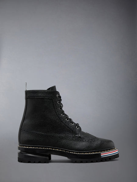 PEBBLE GRAIN HIKING SOLE LONGWING BOOT BLACK