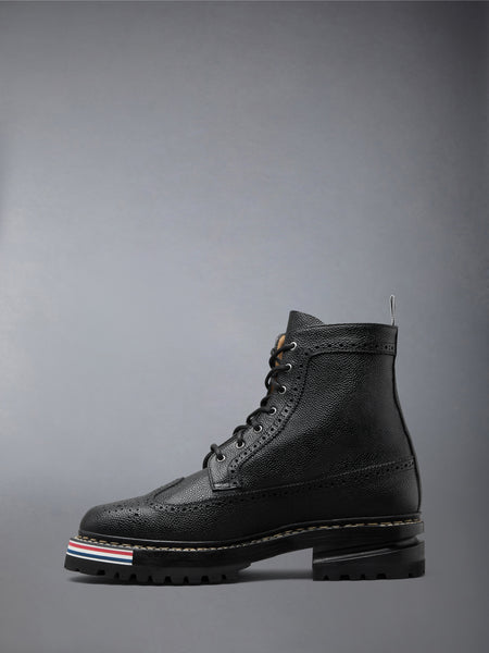 PEBBLE GRAIN HIKING SOLE LONGWING BOOT BLACK
