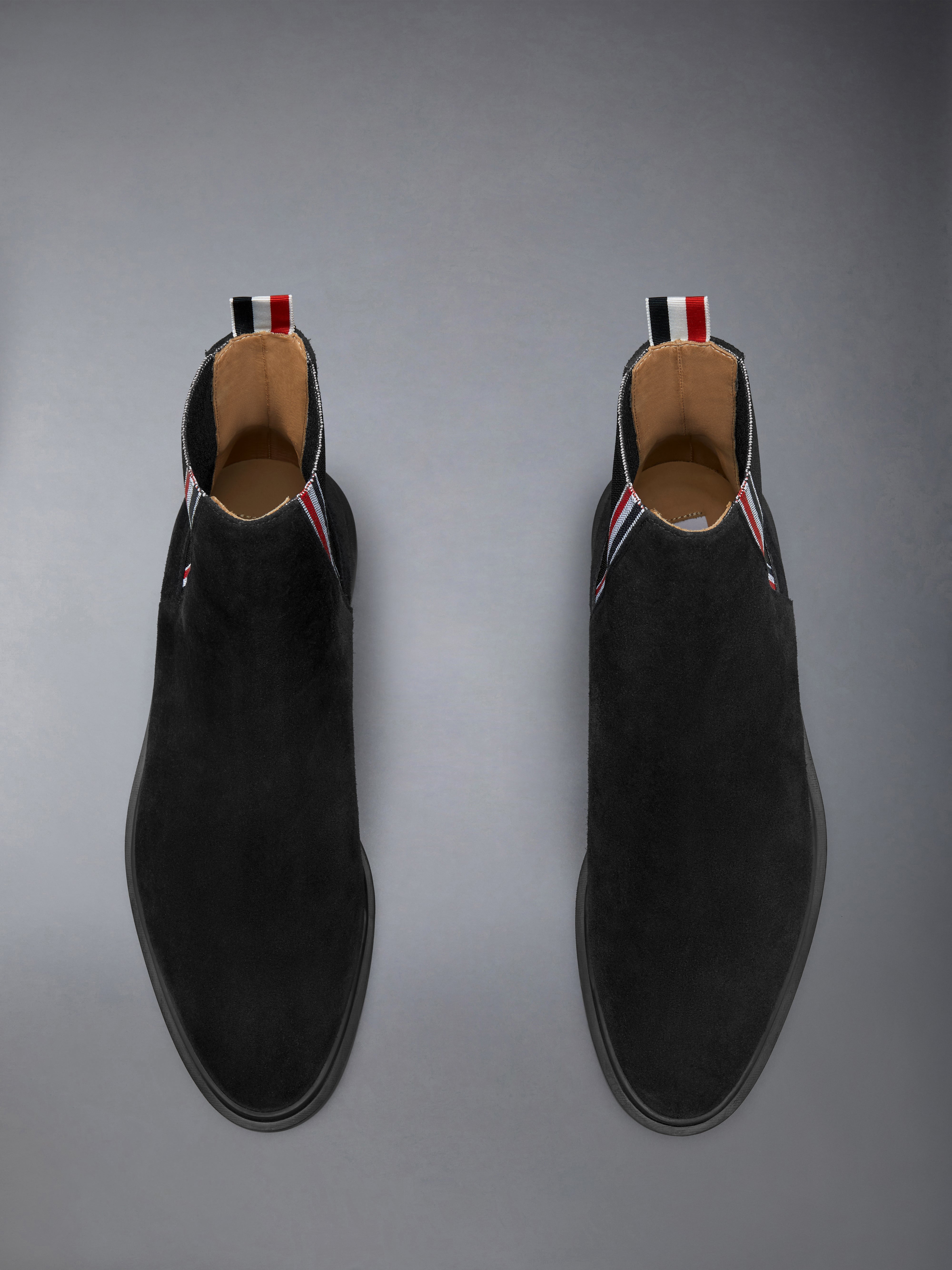 ★THOM BROWNE★バー ストライプ チェルシーブーツ Calf Suede Rwb Stripe Chelsea Boot | Thom Browne