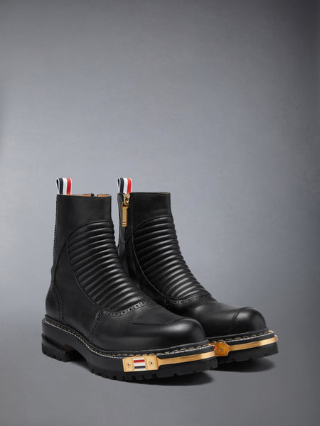 LEATHER MOTO BOOT BLACK