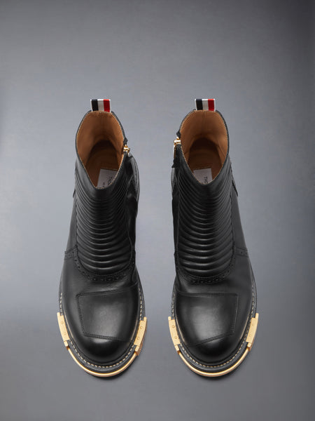 LEATHER MOTO BOOT BLACK