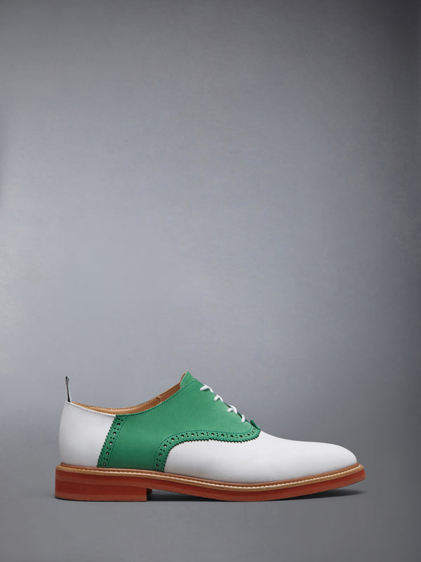 NUBUCK RUBBER SOLE SADDLE SHOE - featured image