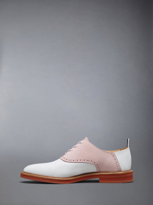 NUBUCK RUBBER SOLE SADDLE SHOE - image 3