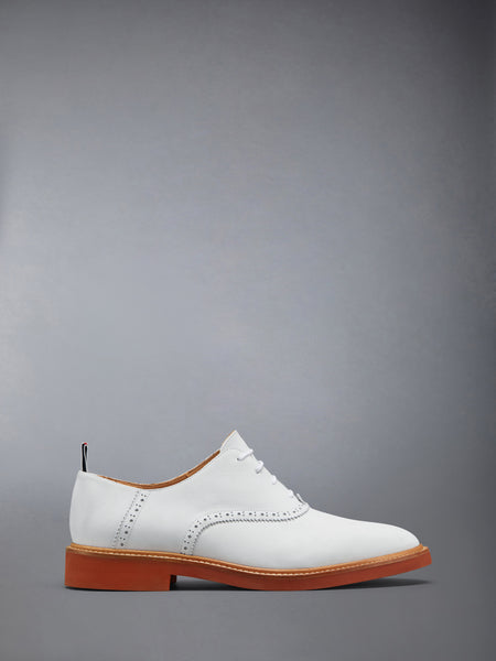NUBUCK MICRO SOLE SADDLE SHOES WHITE