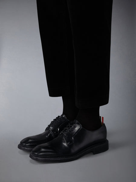 SOFT SPAZZOLATO RUBBER HEEL BLUCHER BLACK