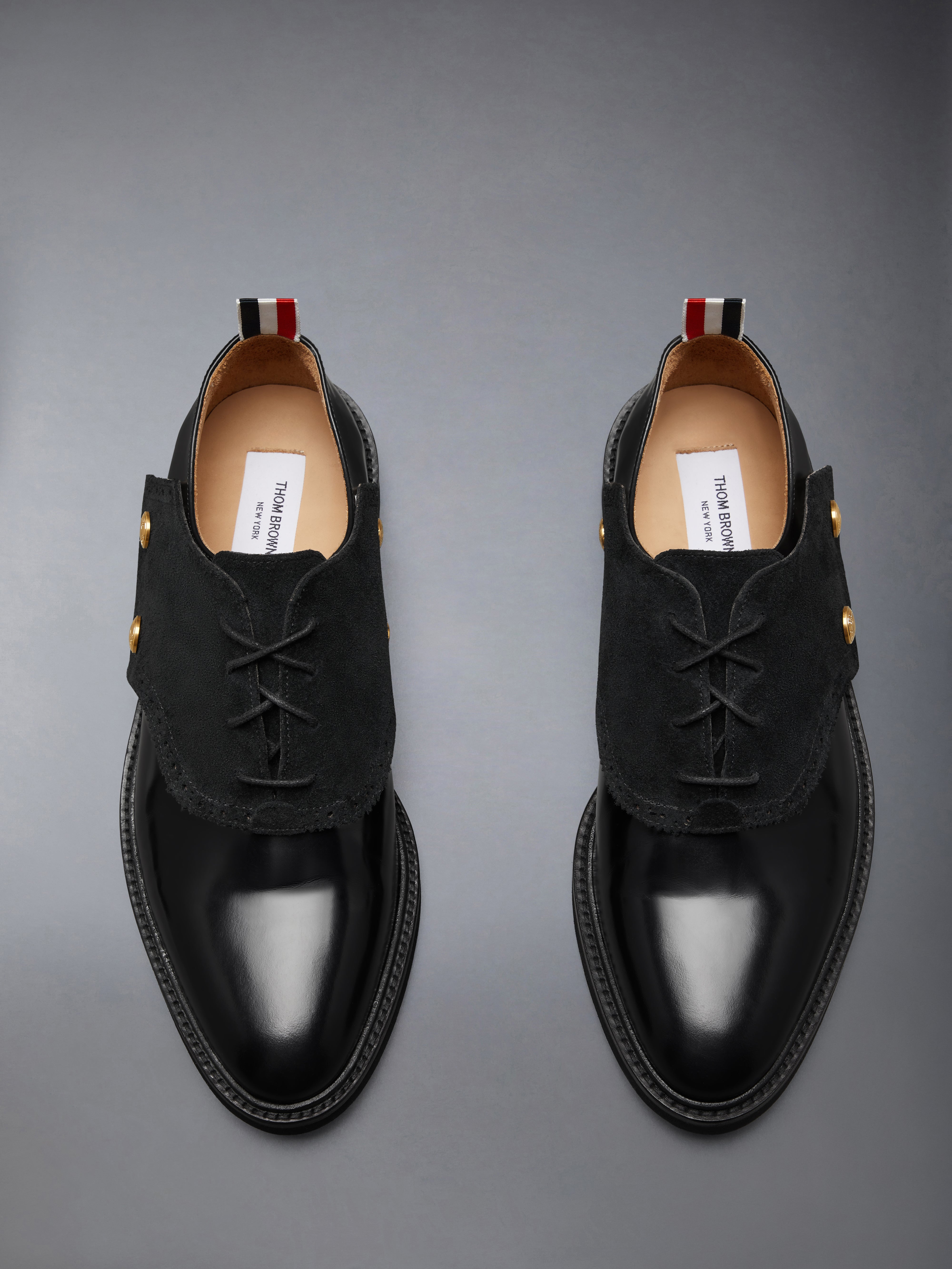 Soft Spazzolato Micro Sole Saddle Shoe | Thom Browne