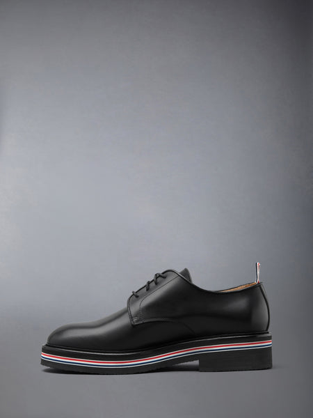 BOX CALF RUBBER SOLE UNIFORM SHOE BLACK