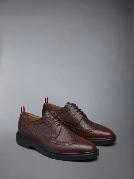 PEBBLE GRAIN RUBBER SOLE LONGWING BROGUE BROWN