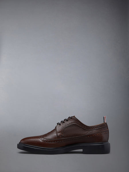 PEBBLE GRAIN RUBBER SOLE LONGWING BROGUE BROWN