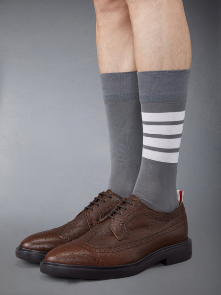 PEBBLE GRAIN RUBBER SOLE LONGWING BROGUE BROWN