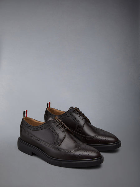 BOX CALF LONGWING RUBBER SOLE BROGUES BROWN