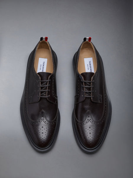 BOX CALF LONGWING RUBBER SOLE BROGUES BROWN