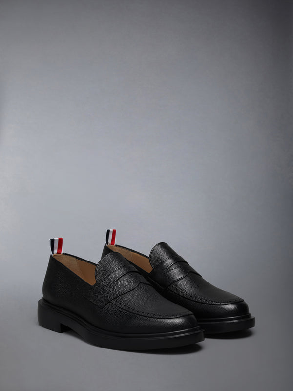 PEBBLE GRAIN LIGHTWEIGHT RUBBER SOLE PENNY LOAFERS