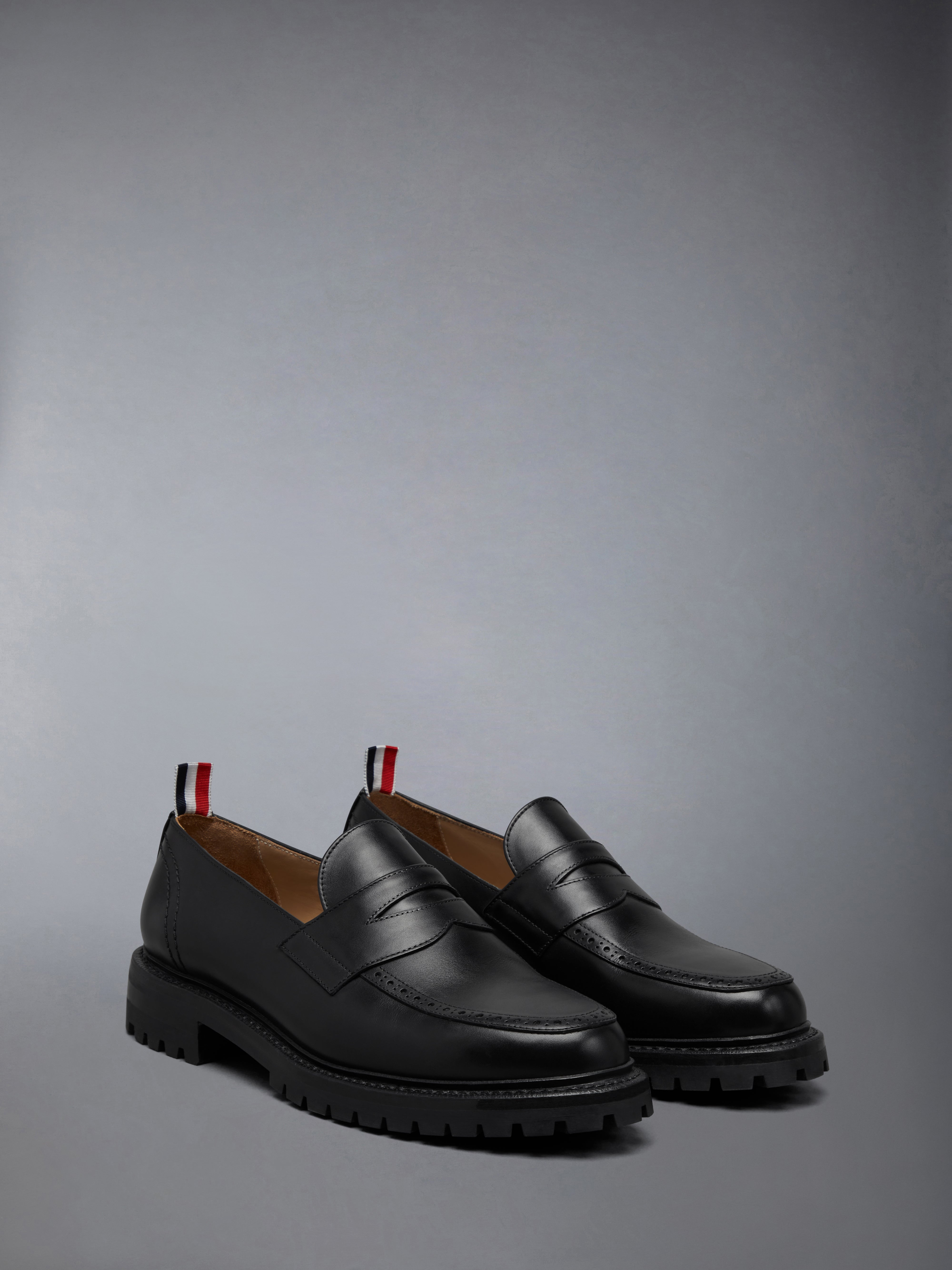 新品 THOM BROWNE トムブラウン グログランローファー US8.0 ボックスカーフ ペニーローファー | Thom Browne