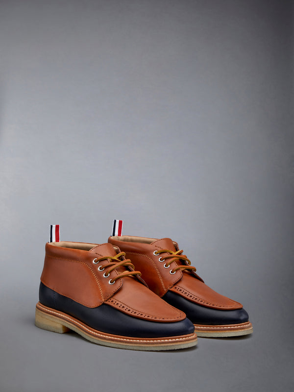 Vacchetta Leather Crepe Sole Mid Top Deck Shoe - image 2