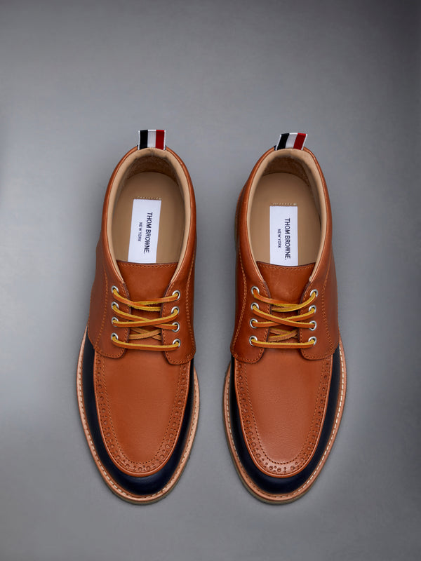 Vacchetta Leather Crepe Sole Mid Top Deck Shoe - image 5