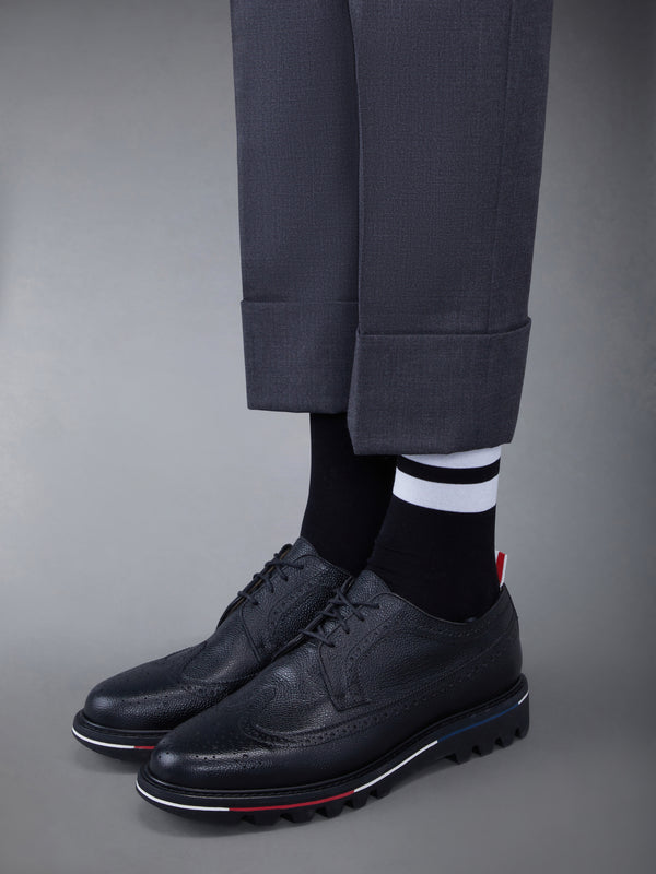 Pebble Grain Leather Tread Sole Longwing Brogue - image 4
