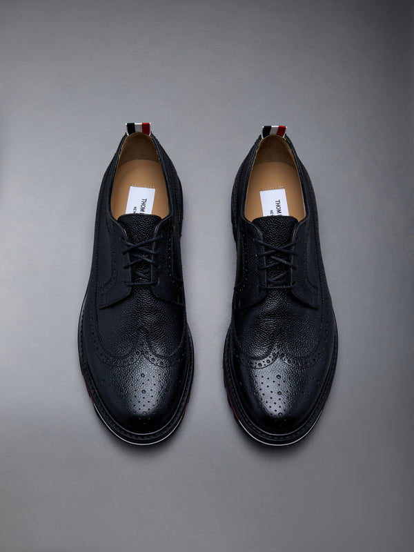 Pebble Grain Leather Tread Sole Longwing Brogue - image 5