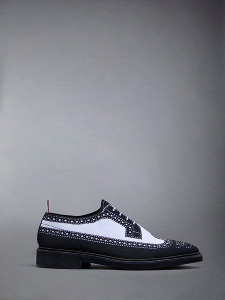 Trompe L'oeil Knit Micro Sole Longwing Brogue BLK/WHT