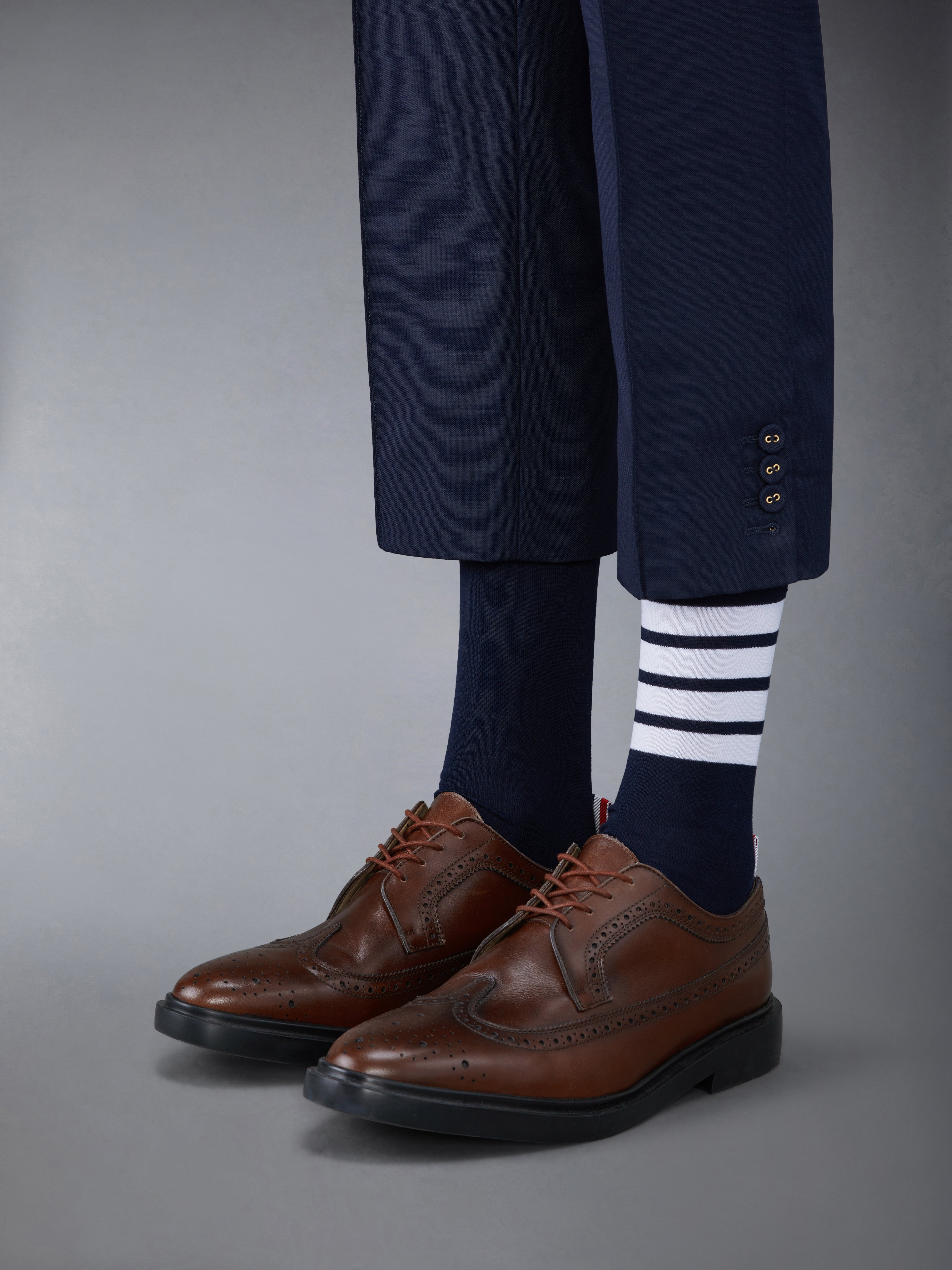 Pebble Grain Leather Longwing Brogue | Thom Browne